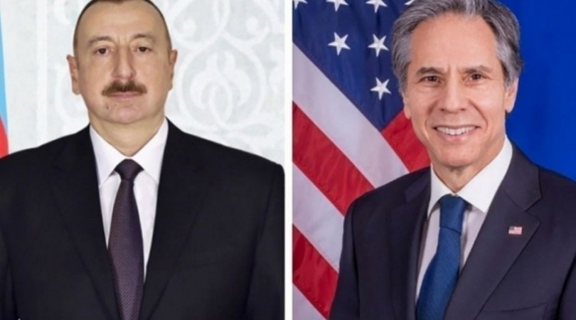 U.S. Secretary of State Antony Blinken made a phone call to the President of the Republic of Azerbaijan Ilham Aliyev Xeber basligi